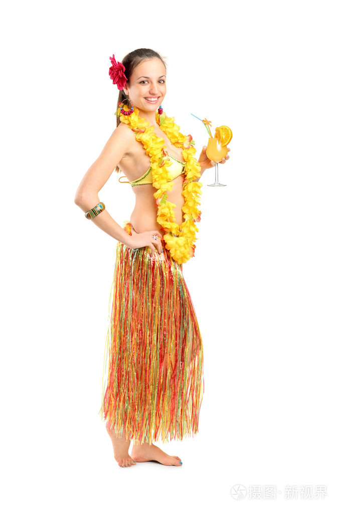 女性穿着夏威夷服装