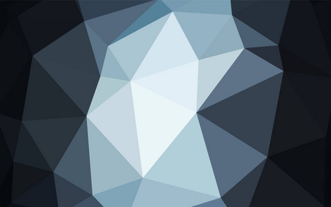 深蓝色矢量三角形镶嵌盖。闪耀的多边形插图, 由三角形组成。网站的多边形设计