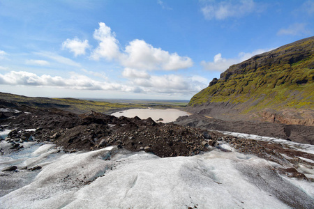 从冰岛的 Vatnajokull 冰川看