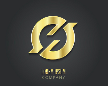 创意矢量 logo 设计模板.金色象征照片
