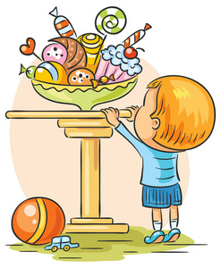 孩子和糖果照片