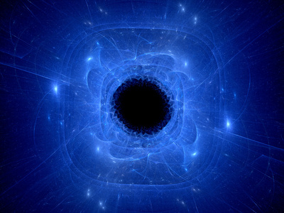 电脑虫在空间中的虫洞照片