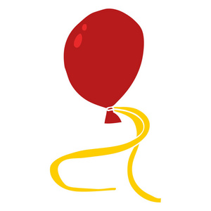 动画片涂鸦红色气球