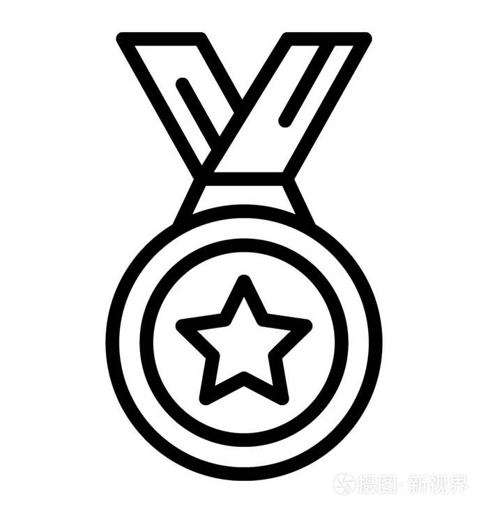 显示获奖者或冠军奖章的明星徽章插画-正版商用图片08hzbk-摄图新视界