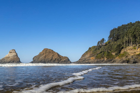 俄勒冈州海岸线的一般户外景观