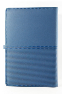 孤立的白色背景上的蓝色笔记本