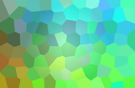 抽象例证蓝色和绿色明亮的大六边形背景