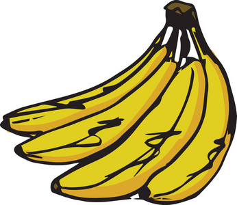 一个美味的香蕉矢量插画示意图