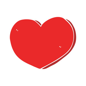 纯色风格动画片爱心照片