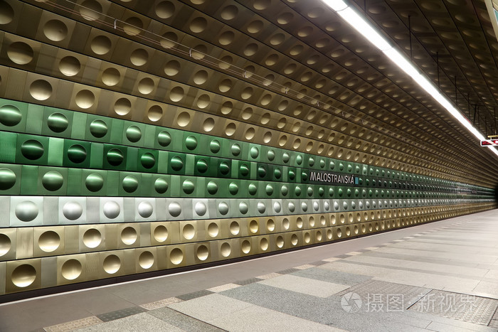 地铁地下车站，布拉格，捷克共和国
