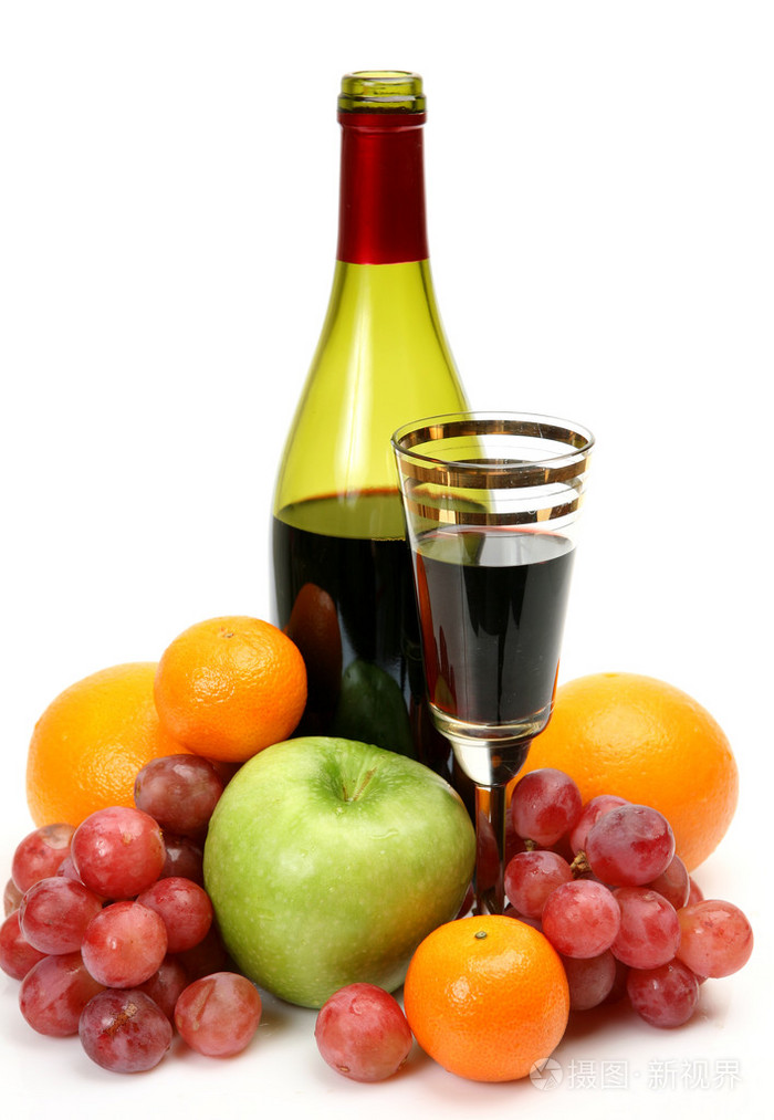 红酒和水果
