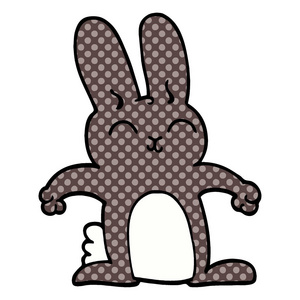动画片涂鸦灰兔