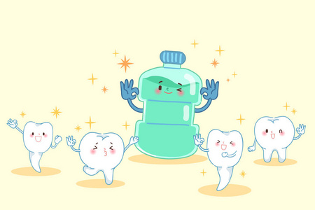 漱口卡通图片