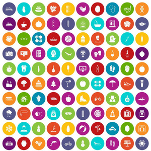 100妇女健康图标设置颜色