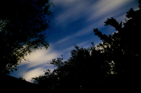 移动云与星星的夜空