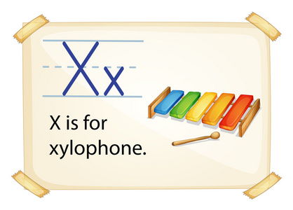字母 X 的木琴