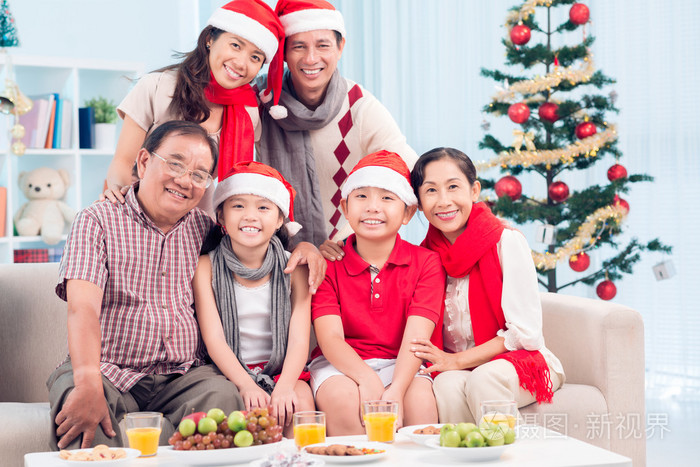 圣诞节的家庭照片-正版商用图片08j7l0-摄图新视界