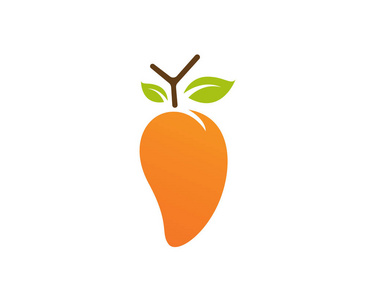 芒果在平式芒果标志芒果图标矢量