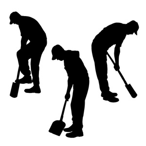 园丁挖的轮廓图片