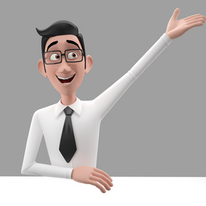 商人的卡通人物照片