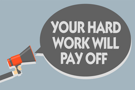 教育回报文字符号显示您的辛勤工作将得到回报.