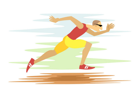 卡通跑步者人物快速照片