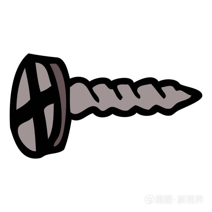 卡通涂鸦螺杆矢量插图插画-正版商用图片08jk43-摄图新视界