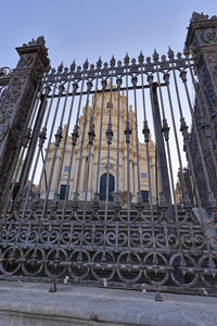 意大利, 西西里岛, 古沙 Ibla, 巴洛克式的圣乔治大教堂门面的看法