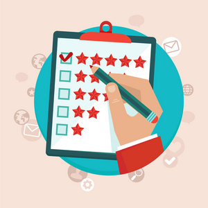 矢量客户反馈概念在平面样式照片