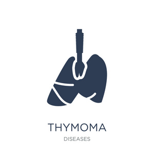 胸腺蒙马图标。时尚平的向量 thymoma 图标在白色背景从疾病汇集, 向量例证可以为网和移动, eps10