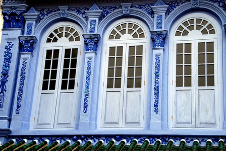 新加坡 三蓝房子橱窗