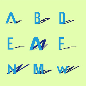 阴影字母表图片-阴影字母表素材-阴影字母表插画-摄图新视界