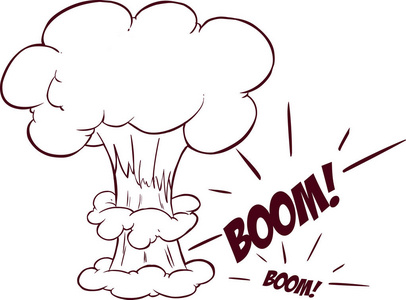 向量-核爆炸蘑菇云照片