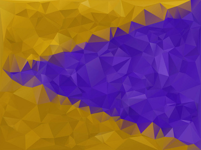 由紫色和金色多边形组成的程式化几何背景