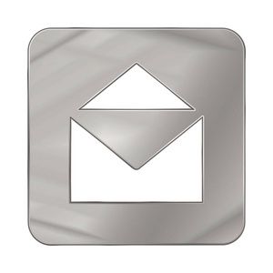 在灰色的打开邮件按钮符号的向量例证