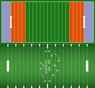 美式橄榄球场背景 eps10 矢量集