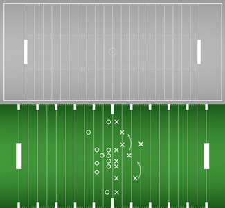 美式橄榄球场背景 eps10 矢量集