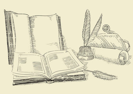 手绘羊皮卷图片
