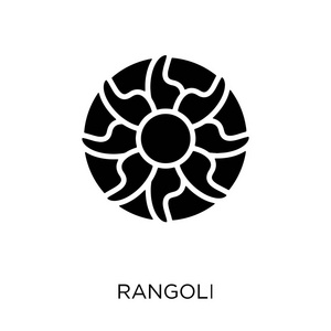 兰戈利图标。来自印度收藏的朗戈利符号设计。简单的元素向量例证在白色背景