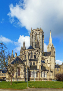 利辛大教堂是哥特式天主教堂在利辛镇，诺曼底，法国至 1274年建造 1210