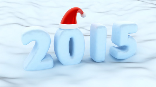 2015 雪圣诞老人的帽子