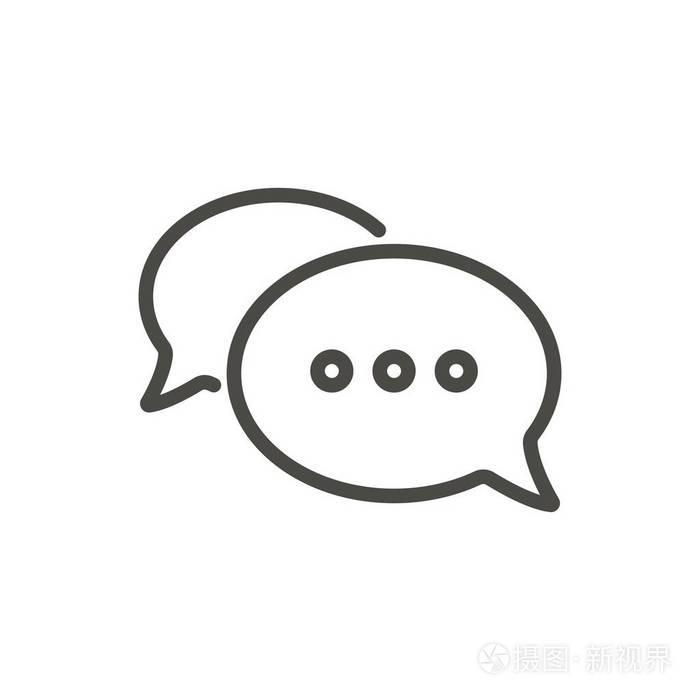 聊天图标矢量.行消息符号插画-正版商用图片08ki1p-摄图新视界