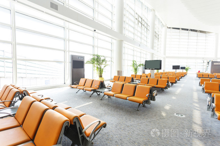 现代机场等候大厅室内