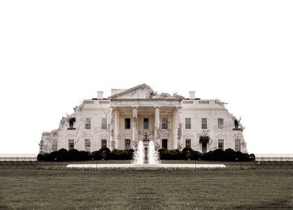 华盛顿白宫毁了