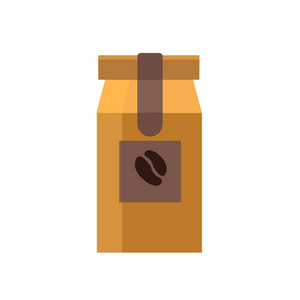 咖啡袋图标矢量隔离白色背景为您的 web 和移动应用程序设计, 咖啡袋徽标概念