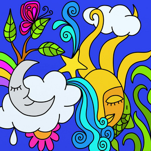 月亮和太阳照片