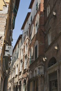 卢卡狭窄的街道意大利