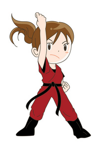 卡通功夫女孩图片