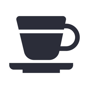 杯热咖啡图标矢量隔离白色背景为您的 web 和移动应用程序设计, 杯热咖啡徽标概念