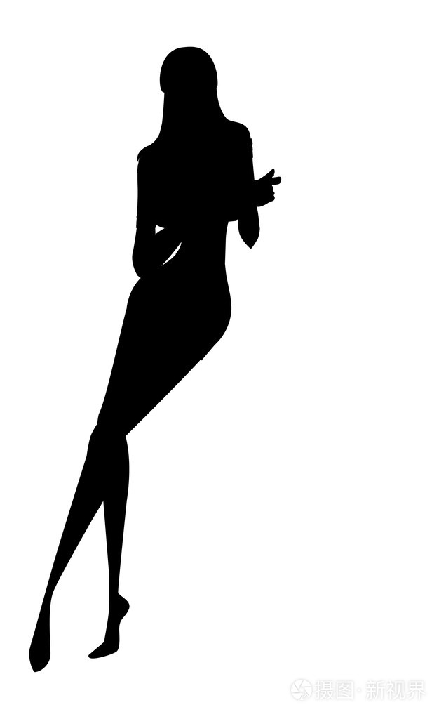时尚假扮女人的剪影